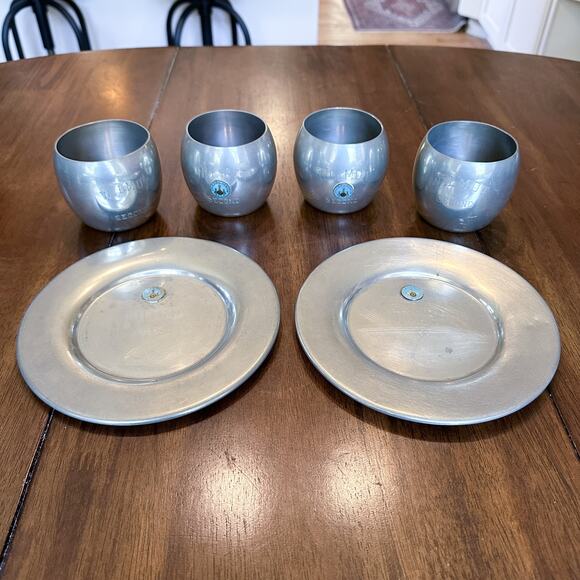 Vintage Auto Racing Trophy Cups Plates MCM Pewter Man Cave Decor Wilmot 1960s - Picture 3 of 13